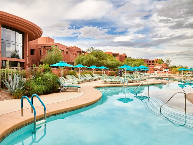 OUTDOOR POOL WITH MANICURED GROUNDS